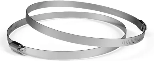Vista 5 de AC Infinity Abrazaderas para conductos de acero inoxidable, 4 pulgadas (paquete de 2) para conductos, calefacción, refrigeración, escape, ventilación