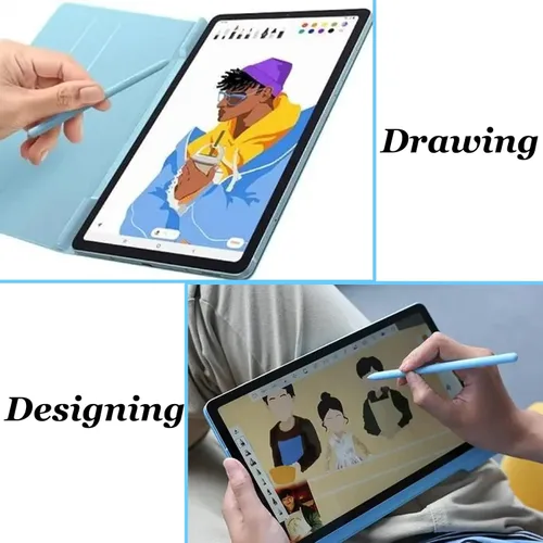 Vista 5 de Reemplazo de lápiz para Samsung Galaxy Tab S6 Lite S Pen (EJ-PP610) Lápiz táctil de repuesto + 5 puntas gratuitas Azul claro