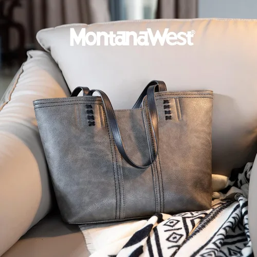 Vista 2 de Montana West Bolso de mano para mujer, bolso de mano con asa superior, bolso de hombro de gran