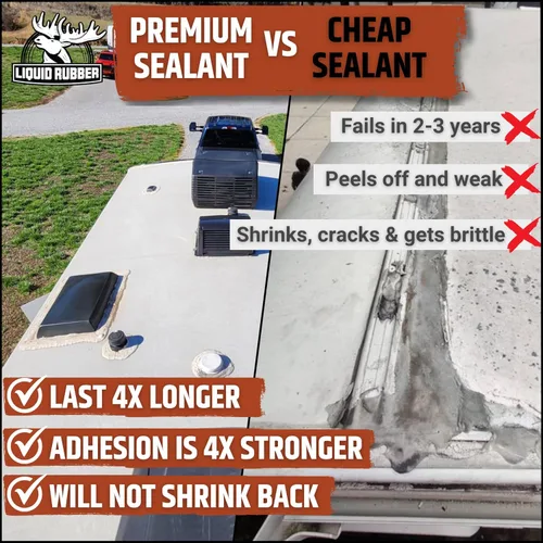 Vista 3 de Liquid Rubber - Sellador de solapa para RV, color blanco, 1 paquete