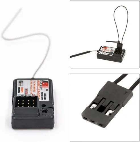 Vista 5 de Flysky FS-GR3E Receptor AFHDS de largo alcance 3CH 2.4GHz Receptor de superficie para FS-GT2 FS-GT2B FS-GT3B FS-GT3C FS-IT4S Transmisor RC Car Boat