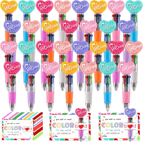 Vista 10 de CZWZ 8 piezas de bolígrafos de cuentas navideños, bolígrafos de plástico con cuentas y cuentas de silicona multicolor, bolígrafos navideños