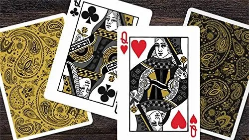 Vista 5 de Murphy's Magic Supplies, Inc. Naipes de Paisley Magical Gold de Dutch Card House Company Baraja de póquer Coleccionable