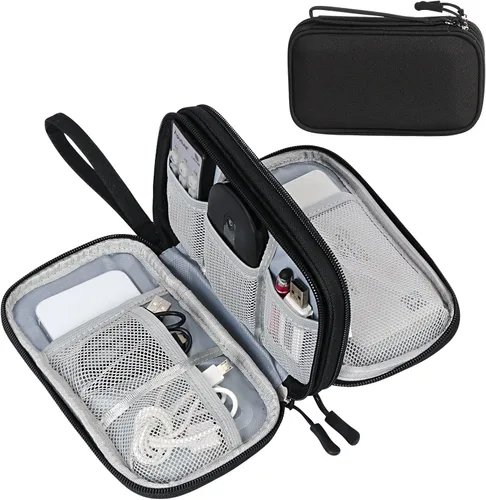 Vista 10 de FYY Organizador Electrónico, Bolsa Organizadora de Cables de Viaje Funda para Accesorios Electrónicos Estuche de Transporte Portátil Impermeable