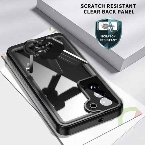 Vista 5 de DINGXIN Funda impermeable para Samsung Galaxy S22 con certificación IP68, a prueba de polvo, a prueba de golpes, a prueba de suciedad, a prueba