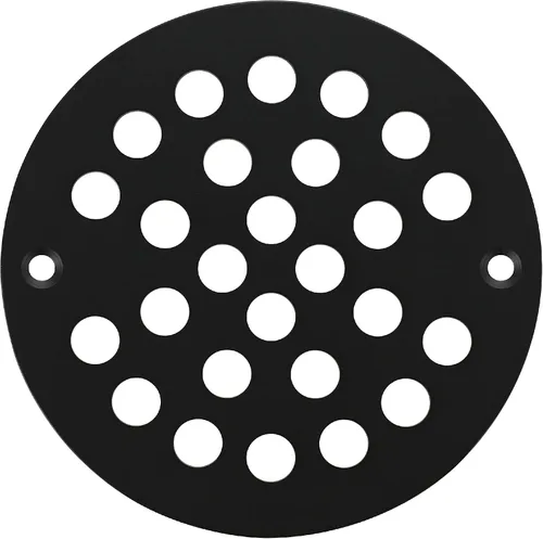 Colador de ducha atornillado de 4 pulgadas Cubierta de drenaje de repuesto de filtro de piso (negro)