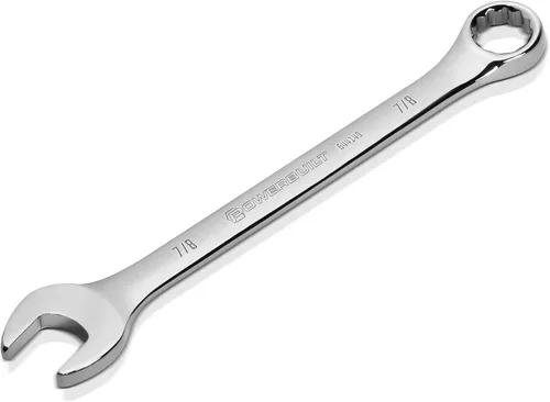Vista 16 de Powerbuilt Llave combinada de 1 pulgada, caja SAE de doble extremo de 12 puntos y extremo abierto, desplazamiento de 15 grados - 644152