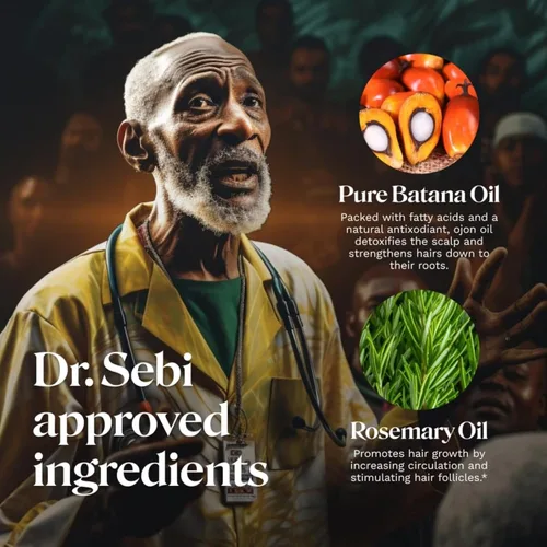 Vista 3 de Aceite de batana para el cabello, aceite para el cabello con romero para el crecimiento del cabello, aceite de batana 100% orgánico (1 unidad)