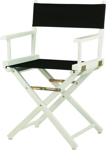 Vista 106 de Casual Home - Silla de director de 18 in, marco negro, lona negra, altura clásica