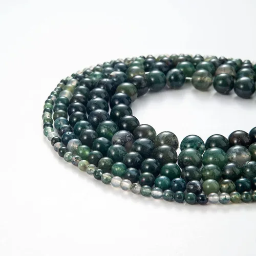 Vista 58 de 100 piezas de cuentas de piedra natural de 6 mm, turquesa africana redonda, cuentas sueltas de gema con cordón elástico para hacer pulseras