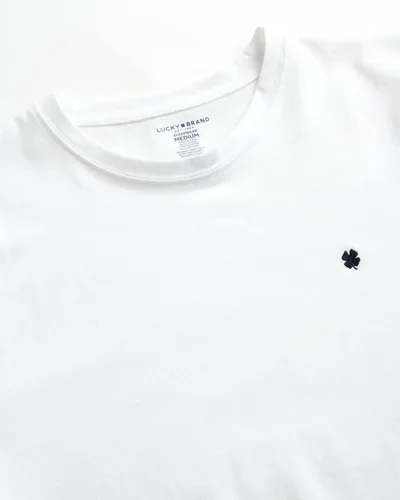 Vista 2 de Lucky Brand Camiseta para hombre, ajuste clásico, mezcla de algodón suave, elástica, cuello redondo, casual, para hombre