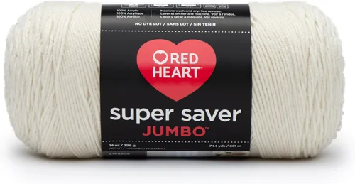 Vista 9 de Red Heart Super Saver - Ovillo de lana jumbo, color blanco suave, 2 unidades (paquete de 1)