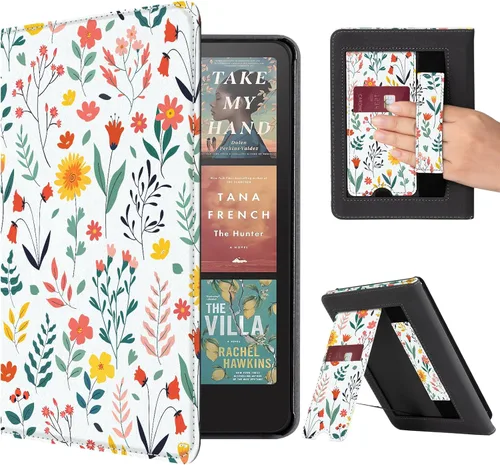 Vista 22 de CoBak Funda inteligente para Kindle Paperwhite de 6.8" de 11ª generación 2021 con función de encendido automático, ligera, delgada, de piel **Salvia