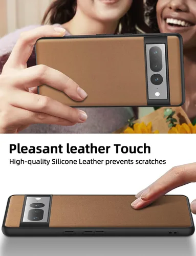 Vista 16 de X-level Funda para Google Pixel 7 Pro 5G, piel sintética de alta calidad, elegante, suave, TPU a prueba de golpes, funda protectora para Pixel 7 Pro