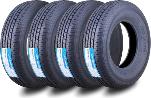 Vista 13 de Free Country Grand Ride Juego de 4 neumáticos para remolque ST175/80R13 de 6 capas, de rango de carga C, con banda de acero y protector contra roces