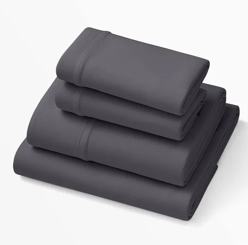 Vista 8 de Purple Sábanas SoftStretch de Bolsillo Profundo, Individual/Individual XL, Mezcla de Rayón, Absorbe la Humedad, Morado Profundo, Se Adapta a