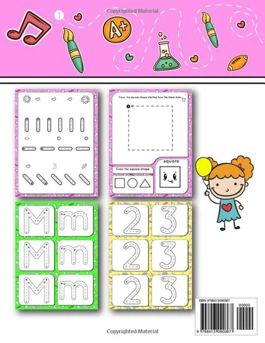Vista 2 de big letter tracing for Preschoolers And Toddlers 2-4 years practice shapes and patterns, coloring activities for 2 year olds + ,learn how to write