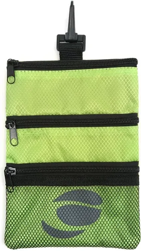 Vista 9 de Orlimar Bolsa de accesorios de golf desmontable, 3 bolsillos con cremallera para objetos de valor y accesorios de golf, se engancha a tu bolsa