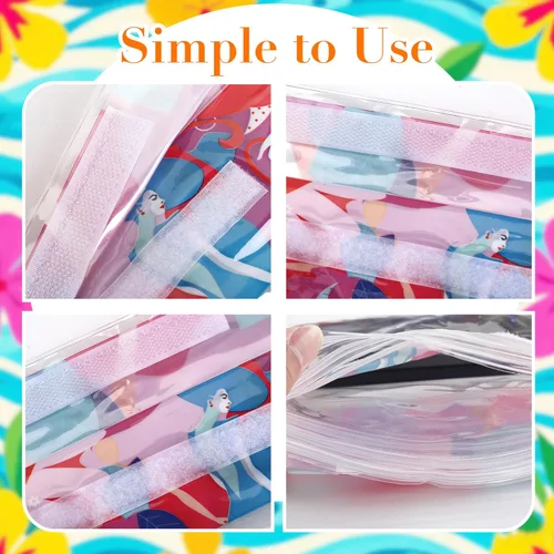 Vista 3 de Paquete de 4 cangureras impermeables con correa para la cintura, bolsa impermeable para teléfono, bolsa seca para kayak, piscina, barco, playa