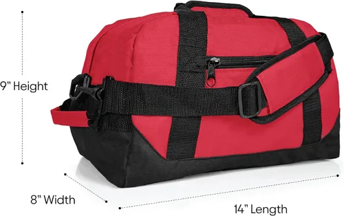 Vista 5 de Bolsa tipo marinero Dalix. Bolsa tipo saco marinero pequeño en dos tonos para gimnasio, 14 pulgadas