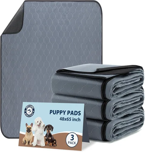 Vista 17 de Almohadillas lavables para orina de perros, 34 x 36 pulgadas, reutilizables, con absorción rápida, impermeables y reutilizables para orina de parto