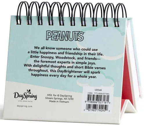 Vista 2 de Peanuts Happiness Is A DaySpring Inspirational DayBrightener - Perpetual Calendar