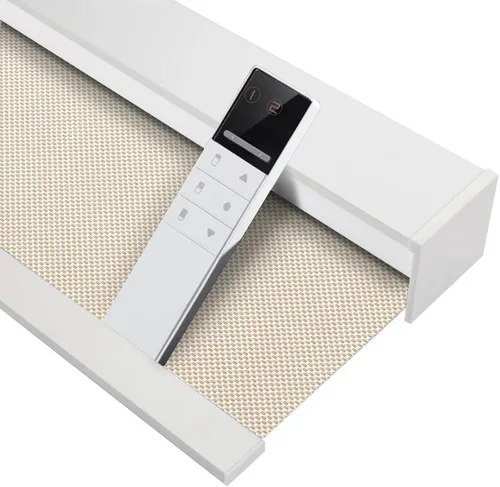 Vista 26 de Zshine Persianas opacas motorizadas con ancho personalizado (23-95 pulgadas), persianas enrollables inalámbricas y recargables con control remoto