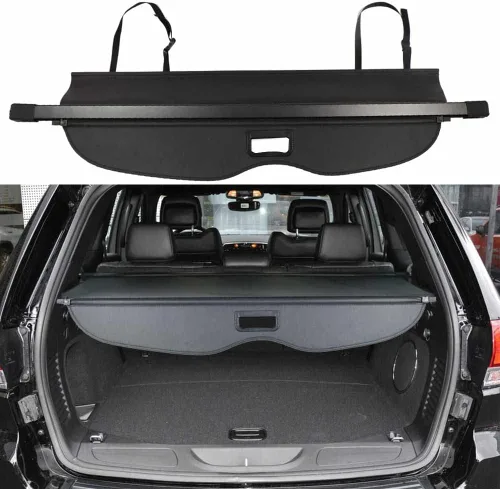 Vista 10 de Funda de carga para Jeep Grand Cherokee Accesorios con organizador de malla 2011-2020 2021 Funda protectora para maletero trasero