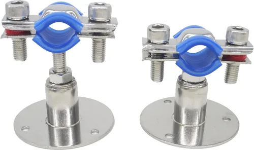 Vista 13 de Abrazadera Ajustable de Tubo de Acero Inoxidable - Soporte de Montaje en Pared/Techo para Tubo de 1 Pulgada (32mm), Soportes Resistente Antióxido