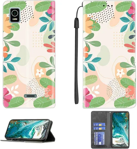 Vista 336 de jioeuinly ATT Motivate 2 - Funda compatible con ATT Motivate 2, funda con soporte abatible y cierre magnético DJS