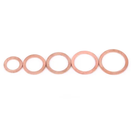 Vista 2 de 150pcs Metric Copper Flat Washers Assortment Kit, 15 Sizes for Varied Applications, Conductivity, Durably and Lasting, Prevents Outer Layer Damage