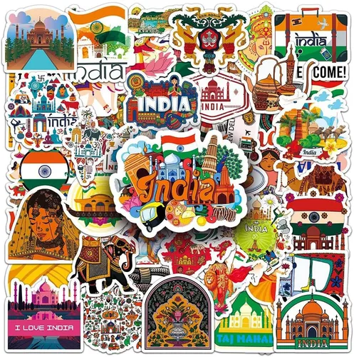 Vista 20 de Calcomanías de la cultura china antigua, 50 unidades, arte arquitectónico chino tradicional, calcomanías de vinilo impermeables para botellas