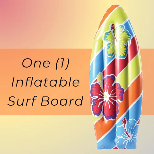 Vista 2 de US Toy One grande inflable Surf Board Luau Decoración Tema playa piscina Juguete, 36 pulgadas, Multicolor
