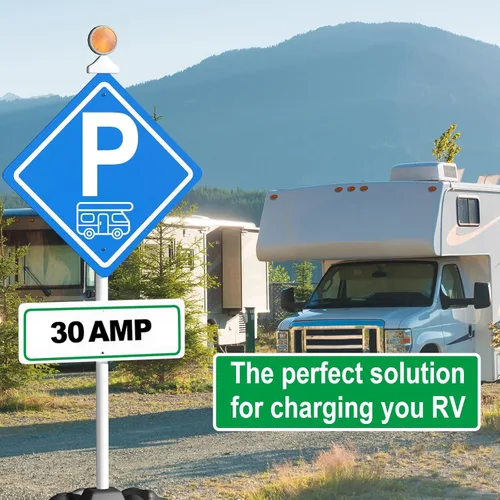 Vista 6 de STRIGHT Cable de extensión para RV de 30 amperios de 100 pies, cable de extensión de alimentación para RV NEMA TT-30P macho a TT-30R hembra de alta