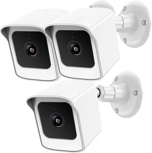 Vista 9 de PEF Soporte para todos los nuevos Wyze Cam V4 y V3, cubierta protectora resistente a la intemperie y soporte de pared ajustable de 360 grados