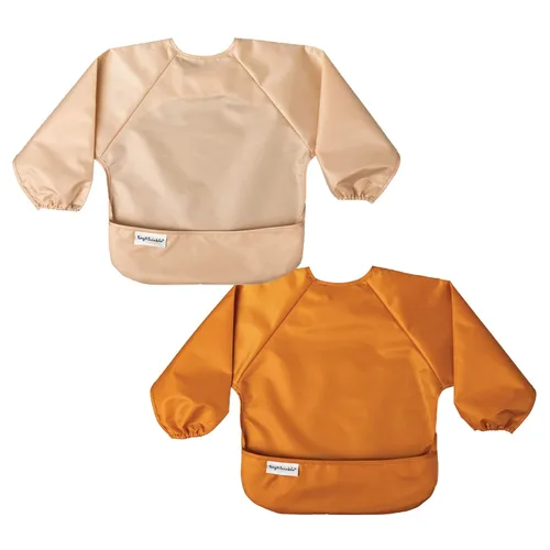 Vista 34 de Tiny Twinkle Babero de manga larga para bebés y niños pequeños, paquete de 2 baberos impermeables para comer, lavable a máquina y artículos