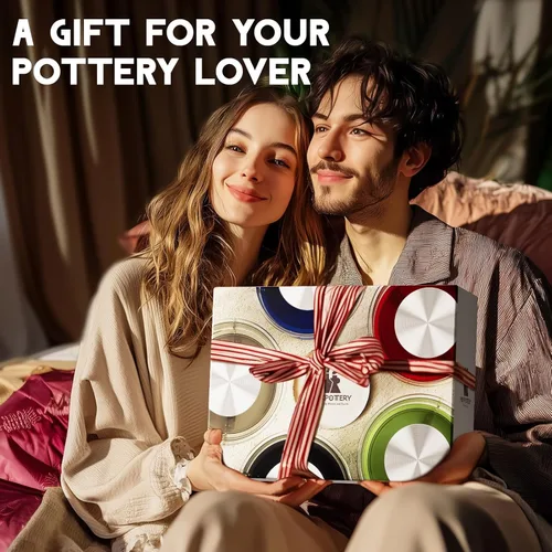 Vista 6 de Pottery Wheel for Kids and Beginners - Complete Pottery Set with 6" Turntable with Two-Way Rotation, 2.2lb Clay, Art Supplies Sculpting Tools, Craft