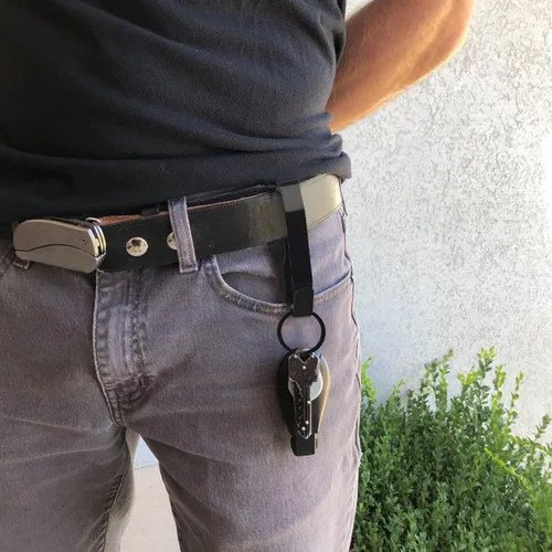 Vista 4 de Key Holder for Duty Belt, Stainless Steel Key Clips with Tactical Keyrings for Police, Law Enforcement, Firefighters