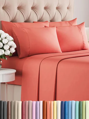 Vista 44 de Juego de sábanas Twin de 4 piezas - Cómodo, transpirable y refrescante - Juego de ropa de cama de lujo de hotel ultrasuave con bolsillos profundos