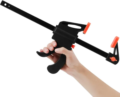 Vista 3 de Paquete de 4 abrazaderas de barra de 10 pulgadas, abrazadera de agarre rápido con esparcidor de 16 pulgadas, abrazadera de barra de trinquete