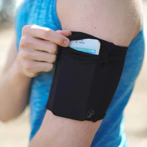 Vista 2 de Brazalete para teléfono celular para corredores. Soporte para teléfono para entrenamiento y ejercicio. Se adapta a iPhone x xs max xr 8 7 6, Pixel 1