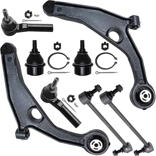 Vista 175 de Detroit Axle - Kit de brazos de control delanteros de 8 piezas para Toyota Sienna 2004-2010, 2 brazos de control inferiores con rótulas, 4 barras