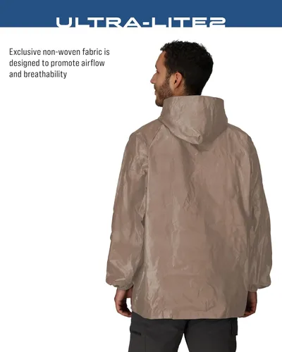 Vista 3 de FROGG TOGGS Chaqueta de lluvia impermeable transpirable Ultra-lite2 de 2 capas para hombre, Caqui, XXL