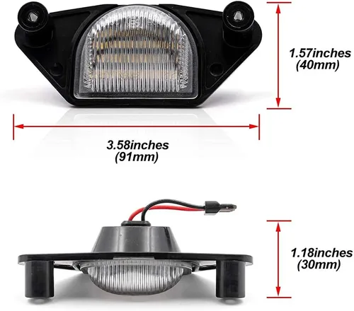 Vista 7 de Luz de matrícula LED blanca de xenón compatible con Chevy Corvette C4 C5 C6 18SMD 1984-2013 sin errores, luces traseras LED sin errores, reemplazo