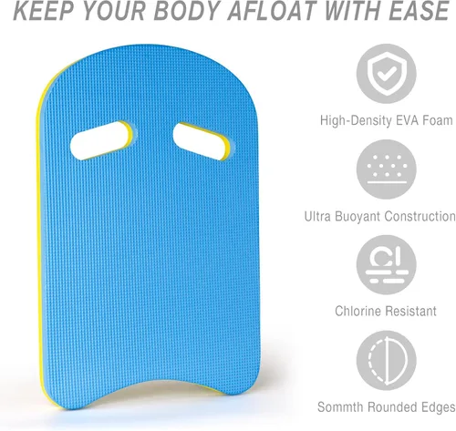 Vista 4 de NEAGLORY Juego de ejercicios acuáticos de 5 piezas, equipo de fitness para piscina con mancuernas de agua de espuma, tabla de natación, boya