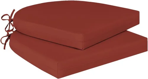 Vista 31 de Cozyide Cojines para sillas de exterior, cojines de asiento de patio impermeables con correas ajustables, cojines cuadrados para sillas de patio