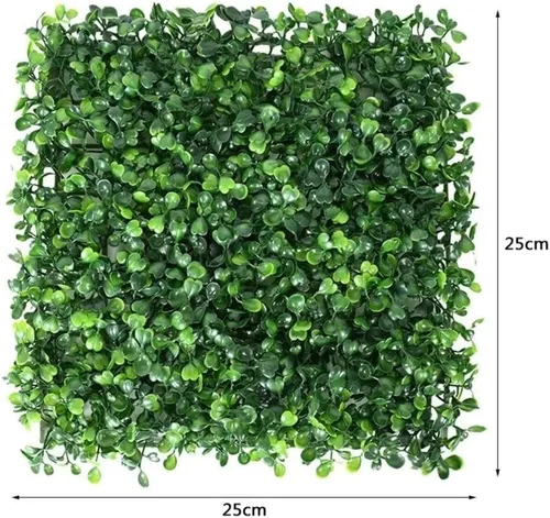 Vista 6 de Plantas artificiales de 10 x 10 pulgadas, telón de fondo de pared, flores, seto de boj para boda, paneles de vegetación para interiores
