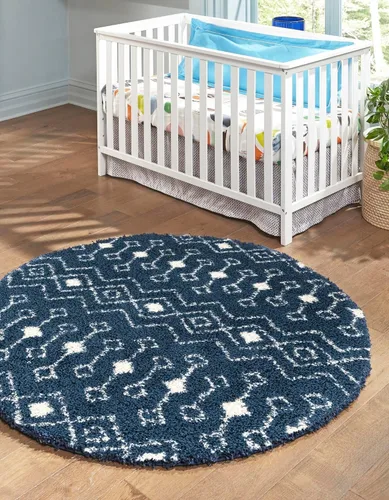 Vista 44 de Unique Loom Alfombra marroquí Trellis Shag Collection - Meknes (2 x 5 pies 1 pulgada, color marfil/gris)