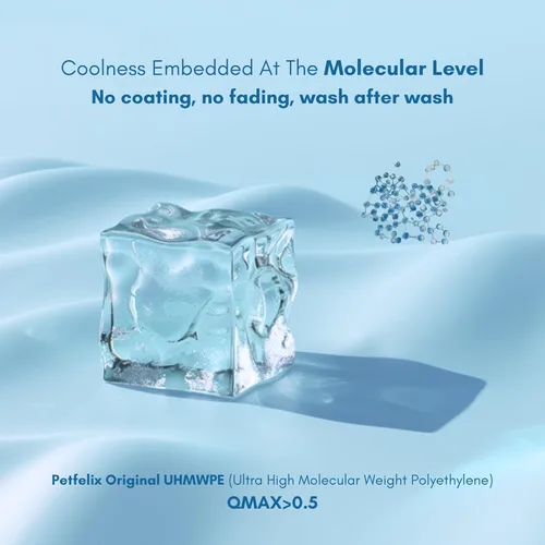Vista 2 de petfelix Tapete refrescante para mascotas, resistente a masticaciones y arañazos, QMAX>0.5 para perros pequeños y gatos de hasta 10 libras, S 18 x