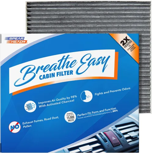 Vista 27 de Filtro de cabina AC y calefactor de defensa contra olores Breathe Easy de Spearhead, se ajusta como OEM, hasta un 25% más duradero con carbón